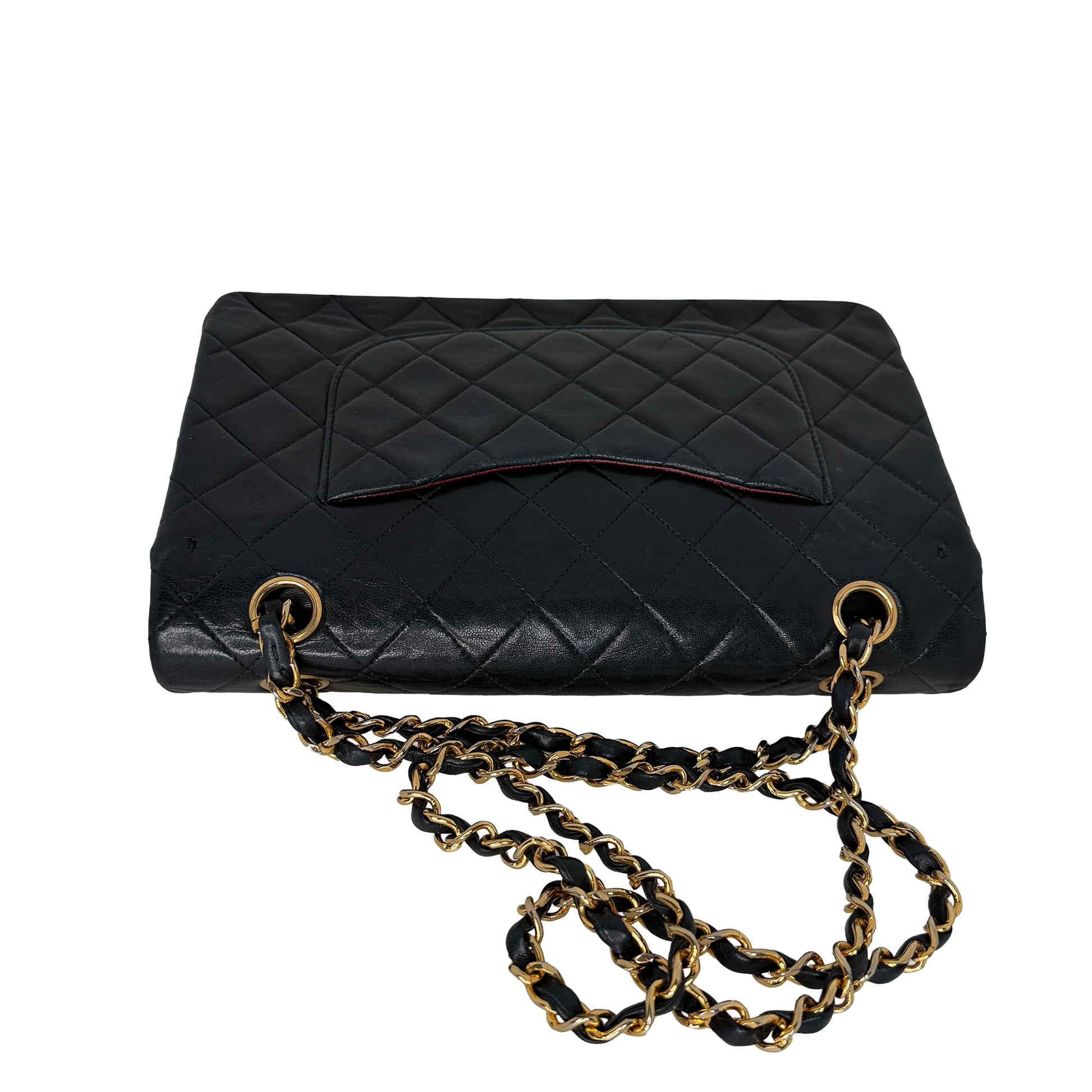 Chanel Timeless Medium Doubleflap Bag Lammleder schwarz GHW / gut Chanel