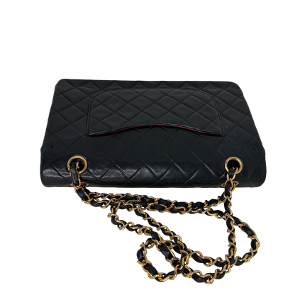 Chanel Timeless Medium Doubleflap Bag Lammleder schwarz GHW / gut Chanel