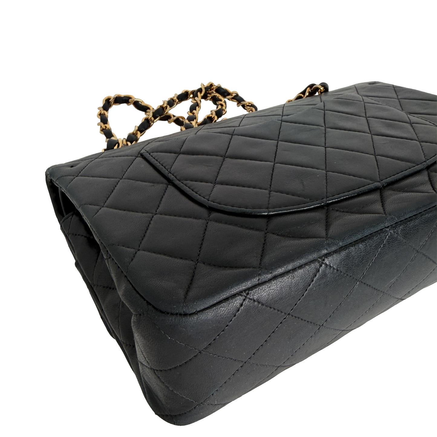 Chanel Timeless Medium Doubleflap Bag Lammleder schwarz GHW / gut Chanel