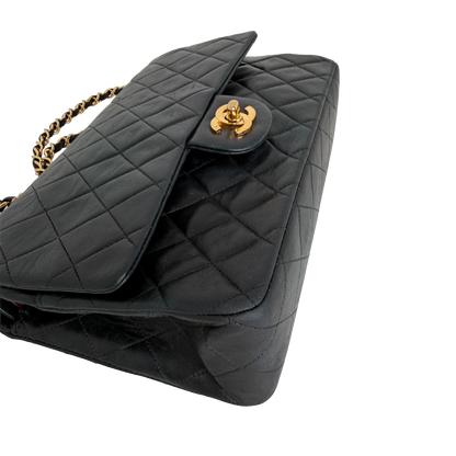 Chanel Timeless Medium Doubleflap Bag Lammleder schwarz GHW / gut Chanel