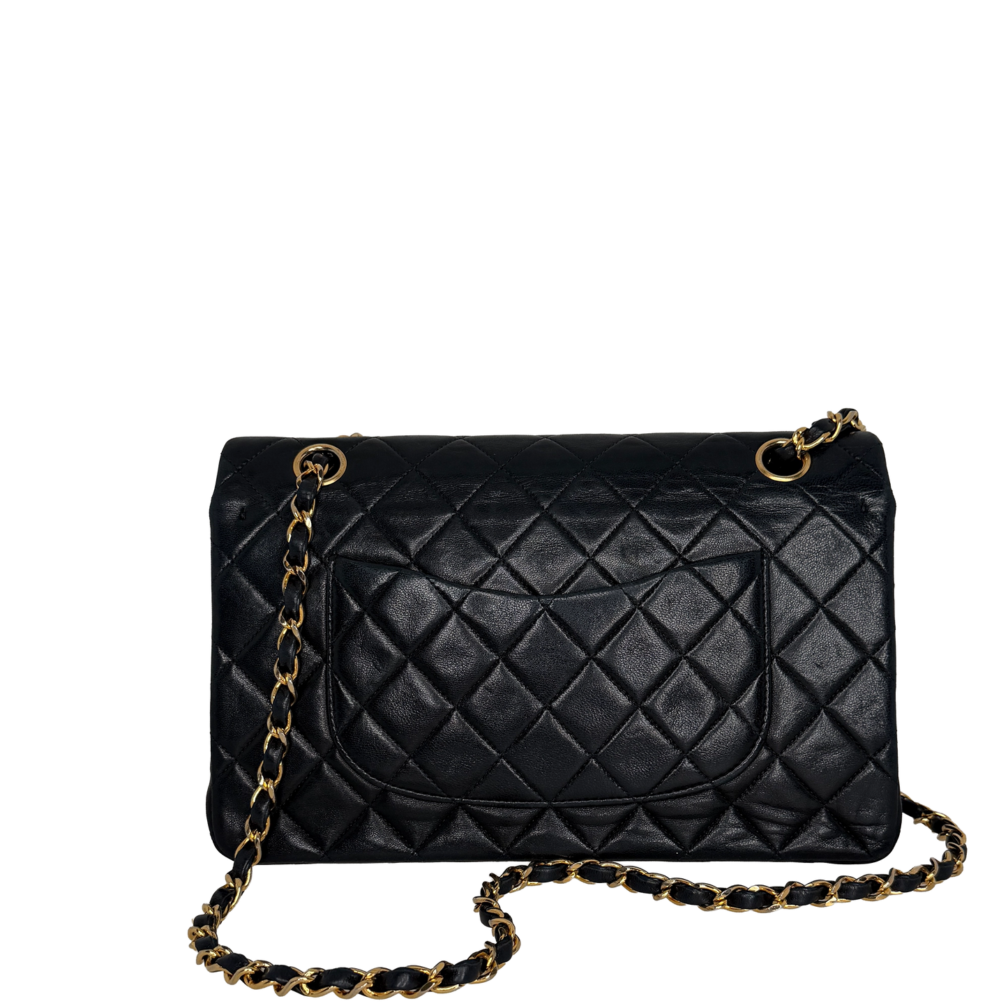 Chanel Timeless Medium Doubleflap Bag Lammleder schwarz GHW / gut Chanel