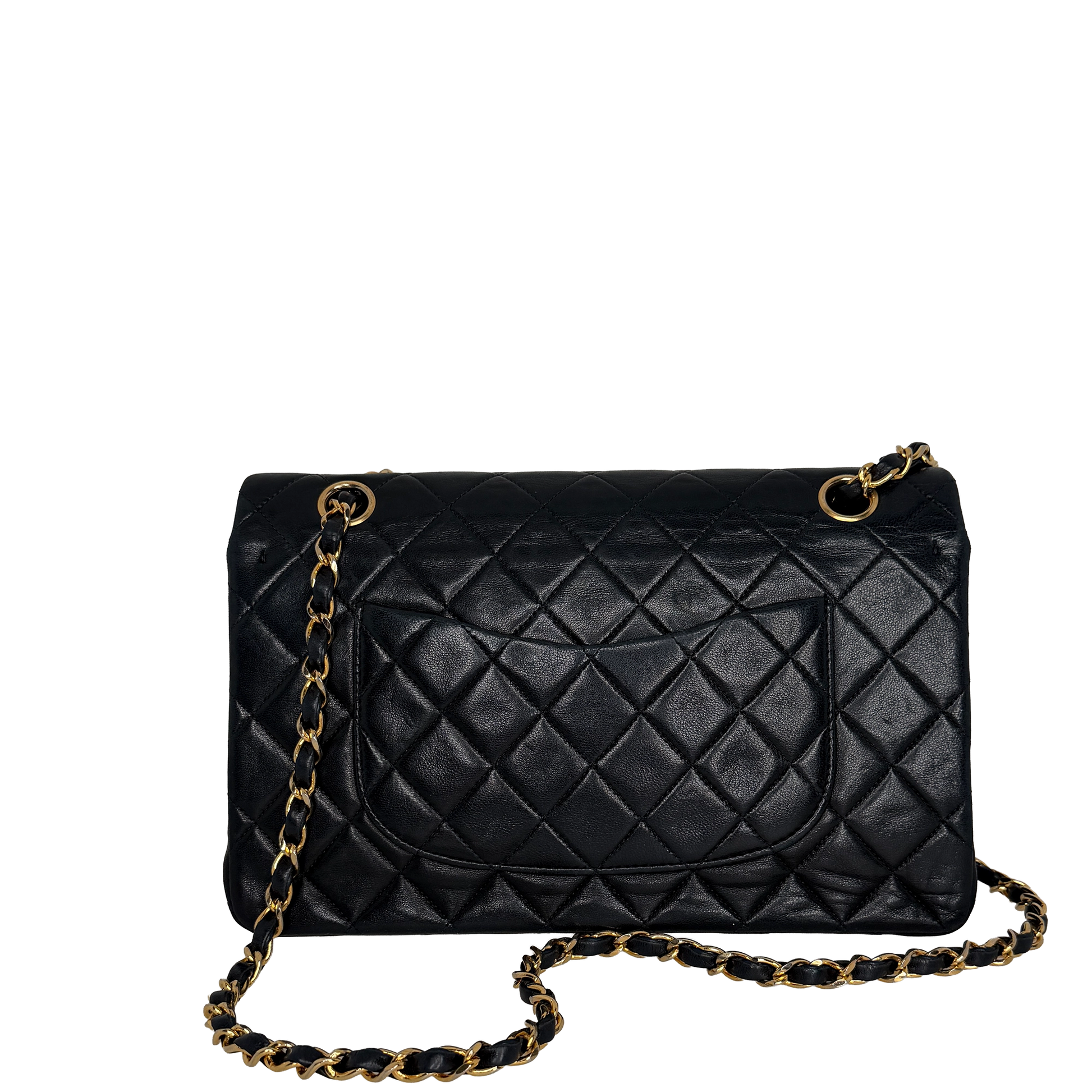 Chanel Timeless Medium Doubleflap Bag Lammleder schwarz GHW / gut Chanel