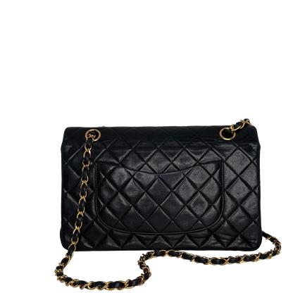 Chanel Timeless Medium Doubleflap Bag Lammleder schwarz GHW / gut Chanel