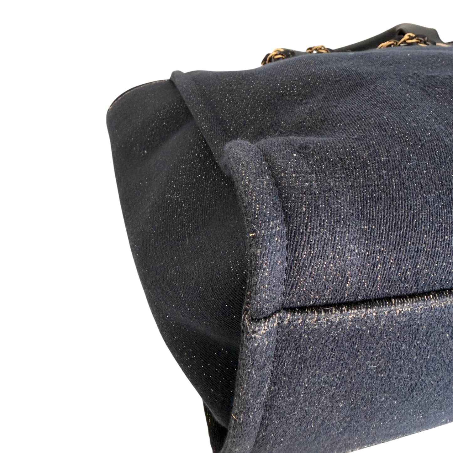 Chanel Deauville Large Shopping Bag Navy Gold Lurex Gold Hardware 2019 Chanel