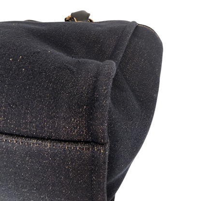 Chanel Deauville Large Shopping Bag Navy Gold Lurex Gold Hardware 2019 Chanel