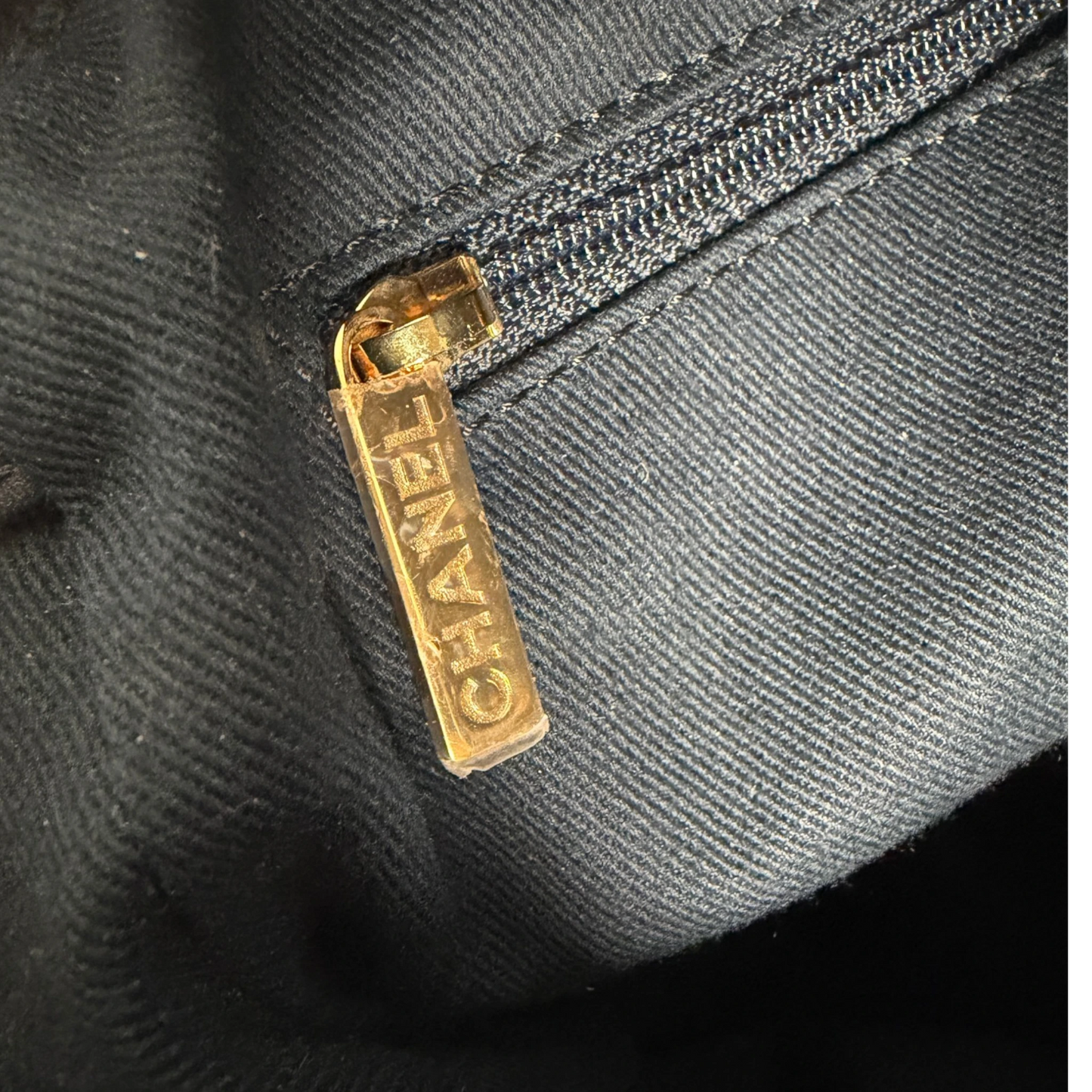 Chanel Deauville Large Shopping Bag Navy Gold Lurex Gold Hardware 2019 Chanel