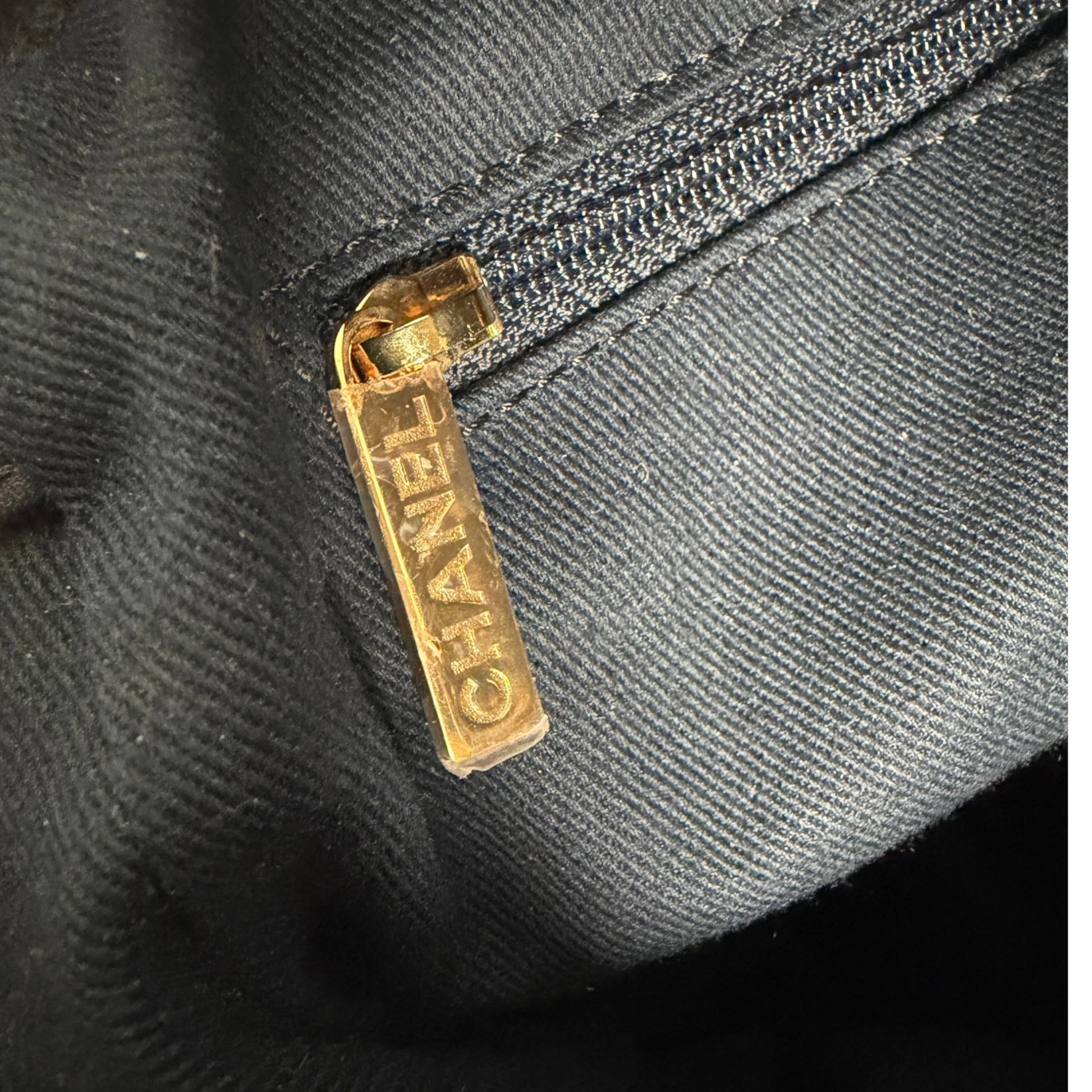 Chanel Deauville Large Shopping Bag Navy Gold Lurex Gold Hardware 2019 Chanel