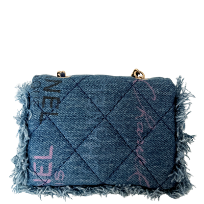 Chanel Micro Flapbag Denim / neuwertig Chanel