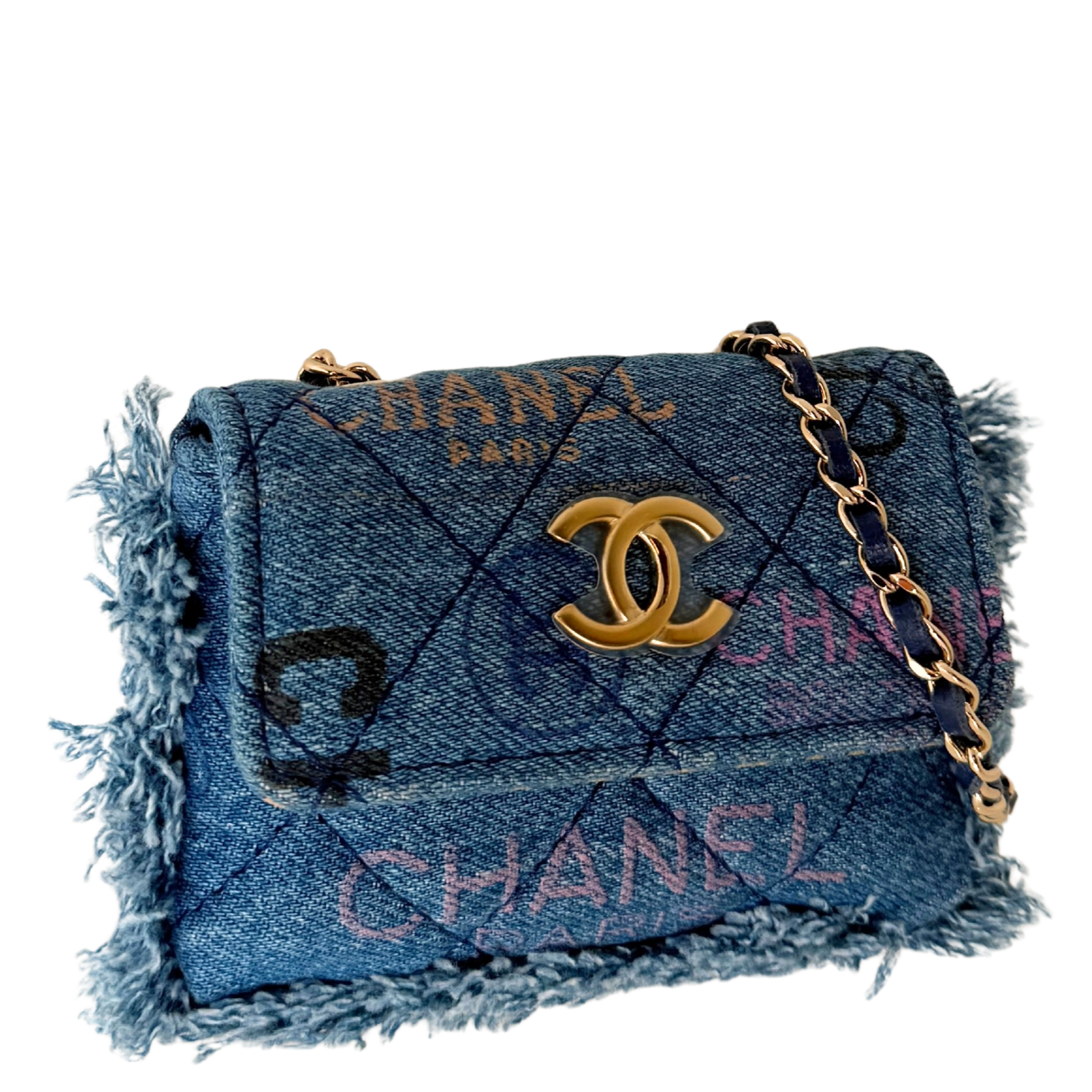 Chanel Micro Flapbag Denim / neuwertig Chanel