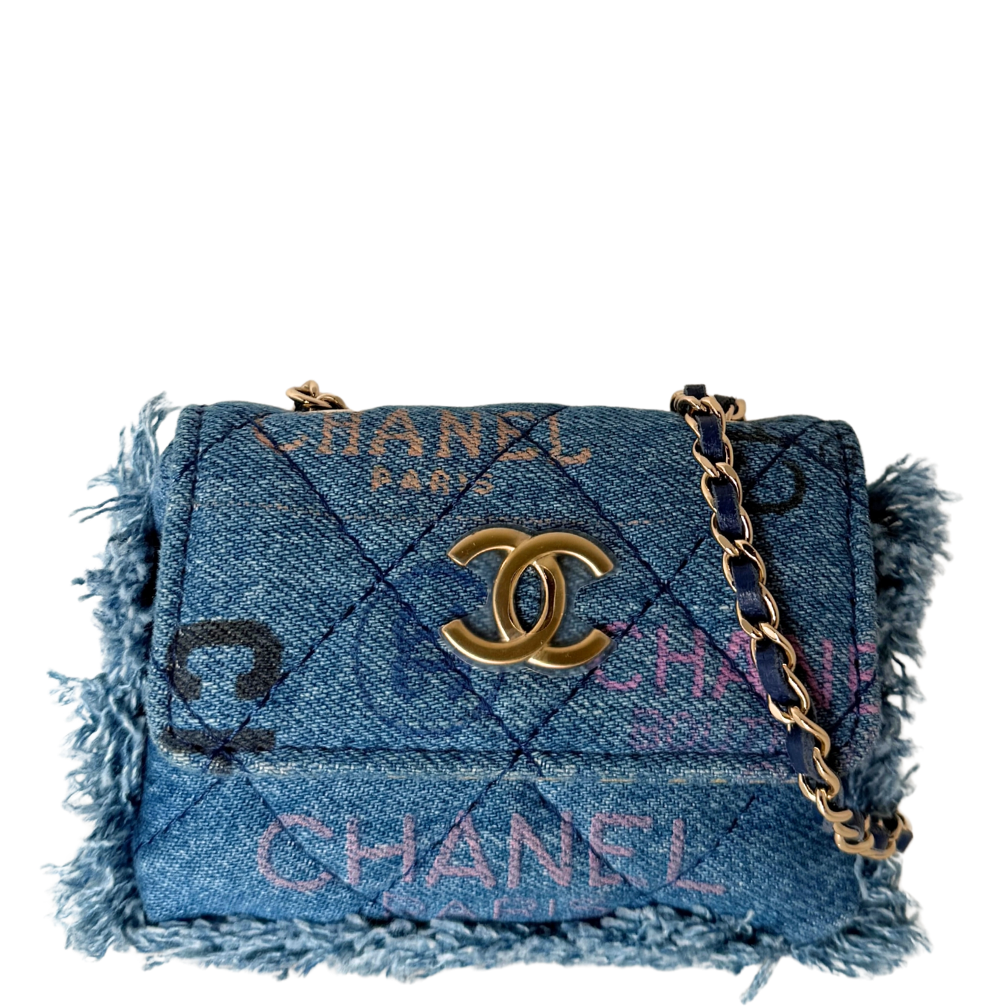 Chanel Micro Flapbag Denim / neuwertig Chanel