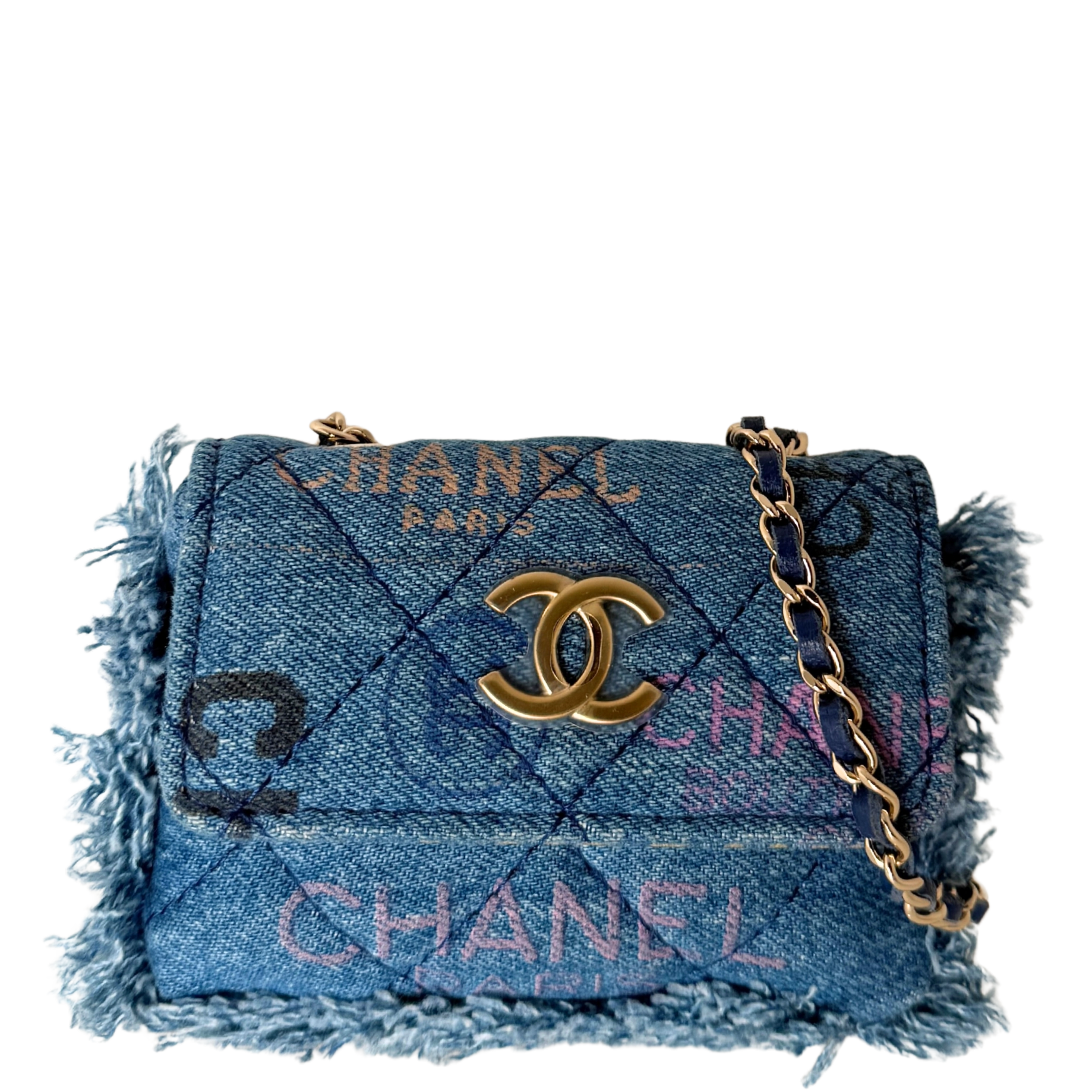 Chanel Micro Flapbag Denim / neuwertig Chanel