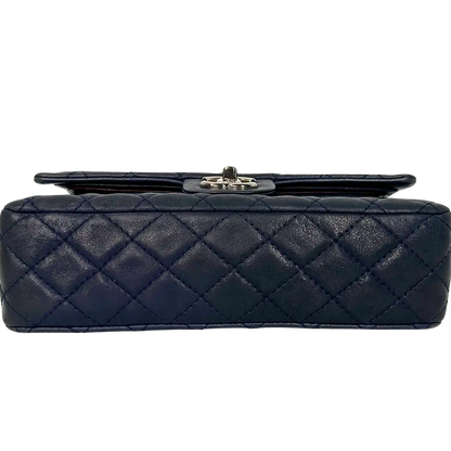 Chanel Timeless Double Flap Bijoux Chain Medium dunkelblau Lammleder / sehr gut Chanel
