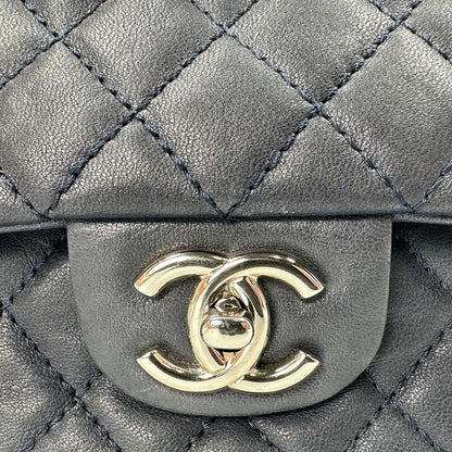 Chanel Timeless Double Flap Bijoux Chain Medium dunkelblau Lammleder / sehr gut Chanel