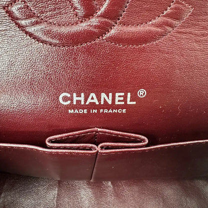 Chanel Timeless Double Flap Bijoux Chain Medium dunkelblau Lammleder / sehr gut Chanel