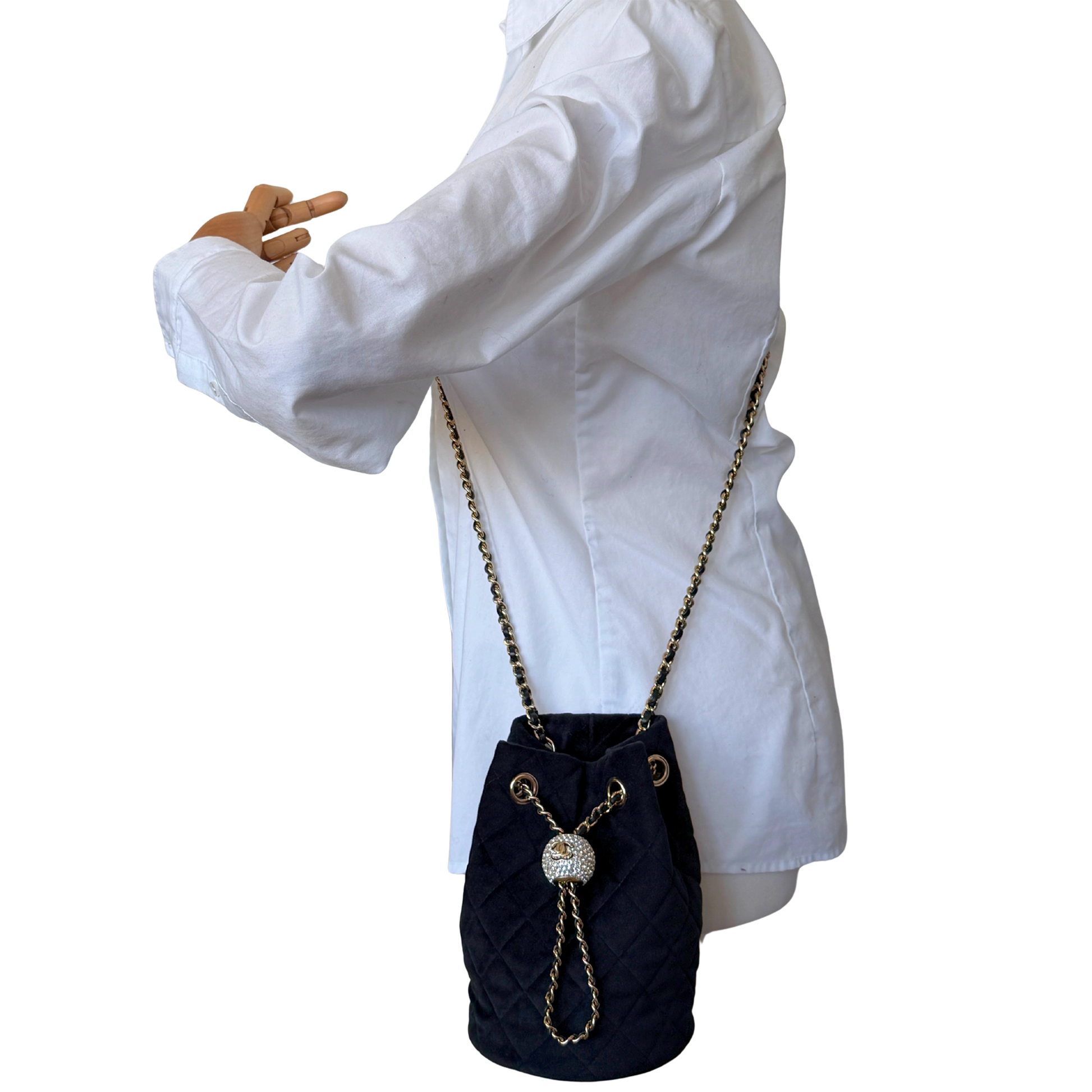 Chanel Velvet Pearl Crush Mini Drawstring Bags / neuwertig Chanel