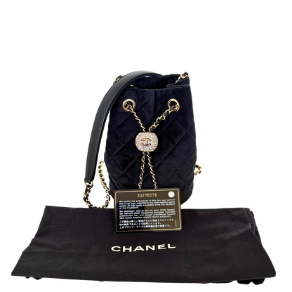 Chanel Velvet Pearl Crush Mini Drawstring Bags / neuwertig Chanel