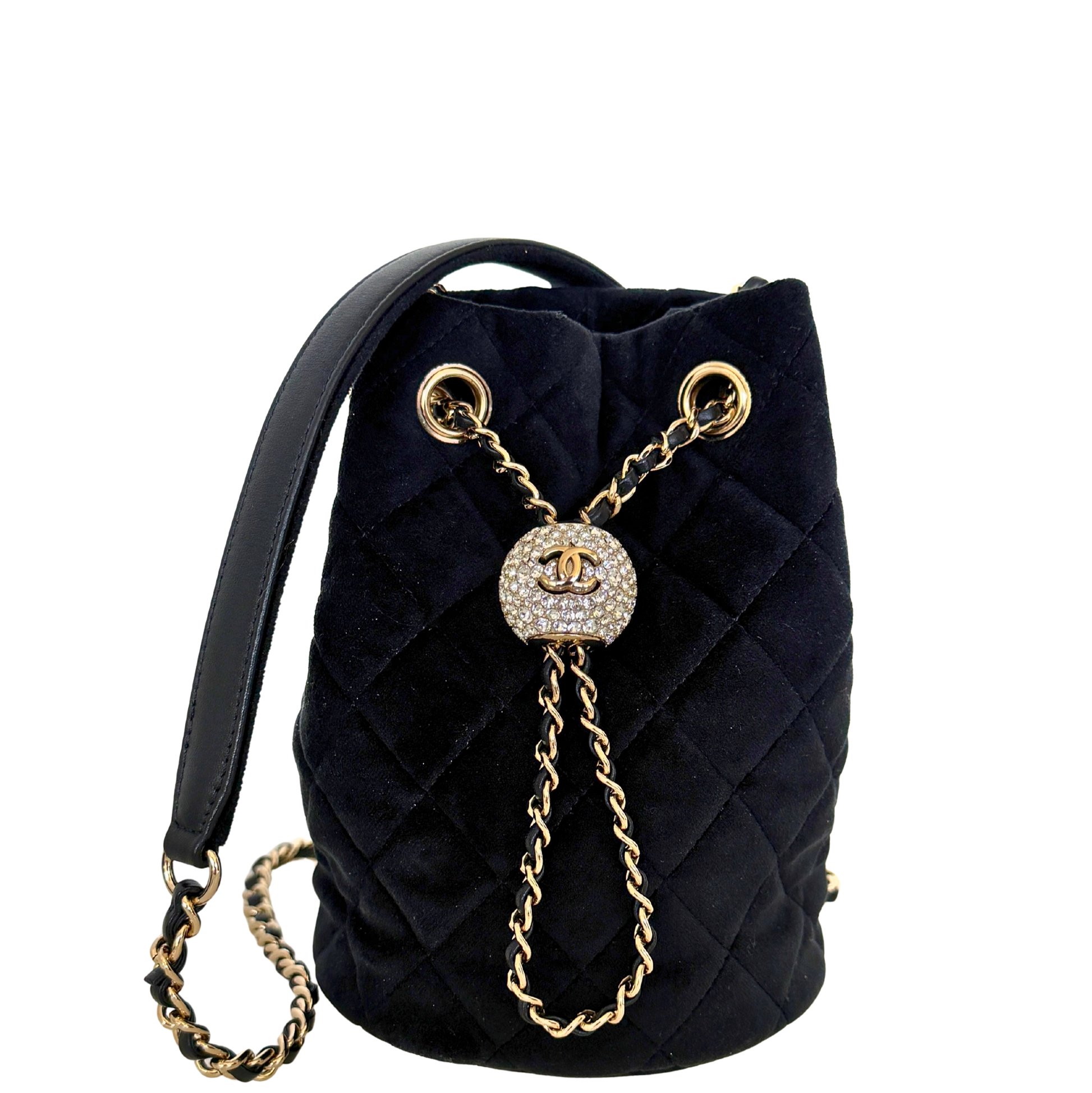 Chanel Velvet Pearl Crush Mini Drawstring Bags / neuwertig Chanel