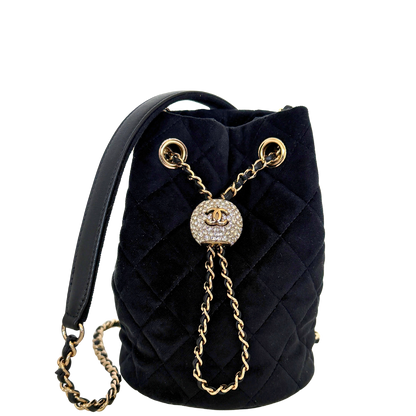 Chanel Velvet Pearl Crush Mini Drawstring Bags / neuwertig Chanel