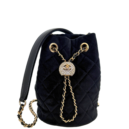 Chanel Velvet Pearl Crush Mini Drawstring Bags / neuwertig Chanel