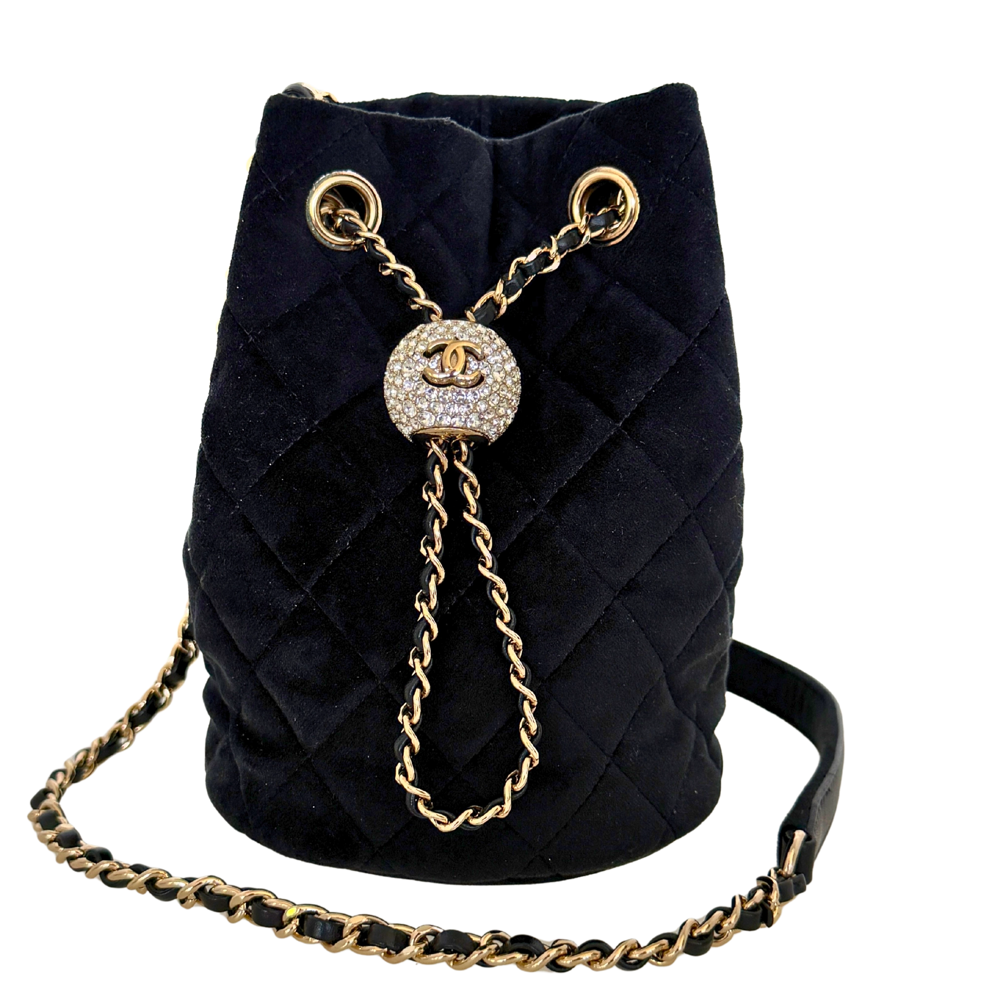 Chanel Velvet Pearl Crush Mini Drawstring Bags / neuwertig Chanel