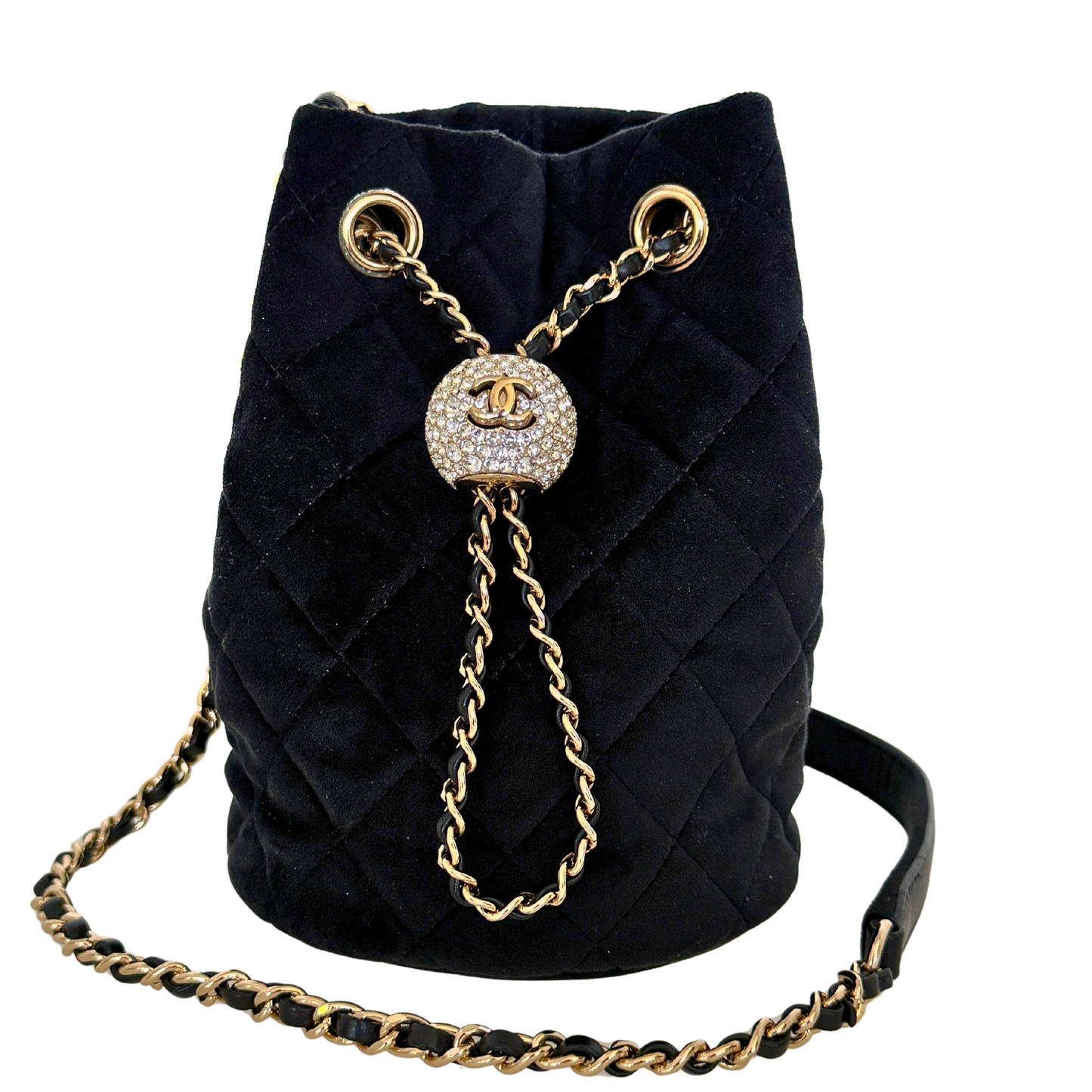 Chanel Velvet Pearl Crush Mini Drawstring Bags / neuwertig Chanel