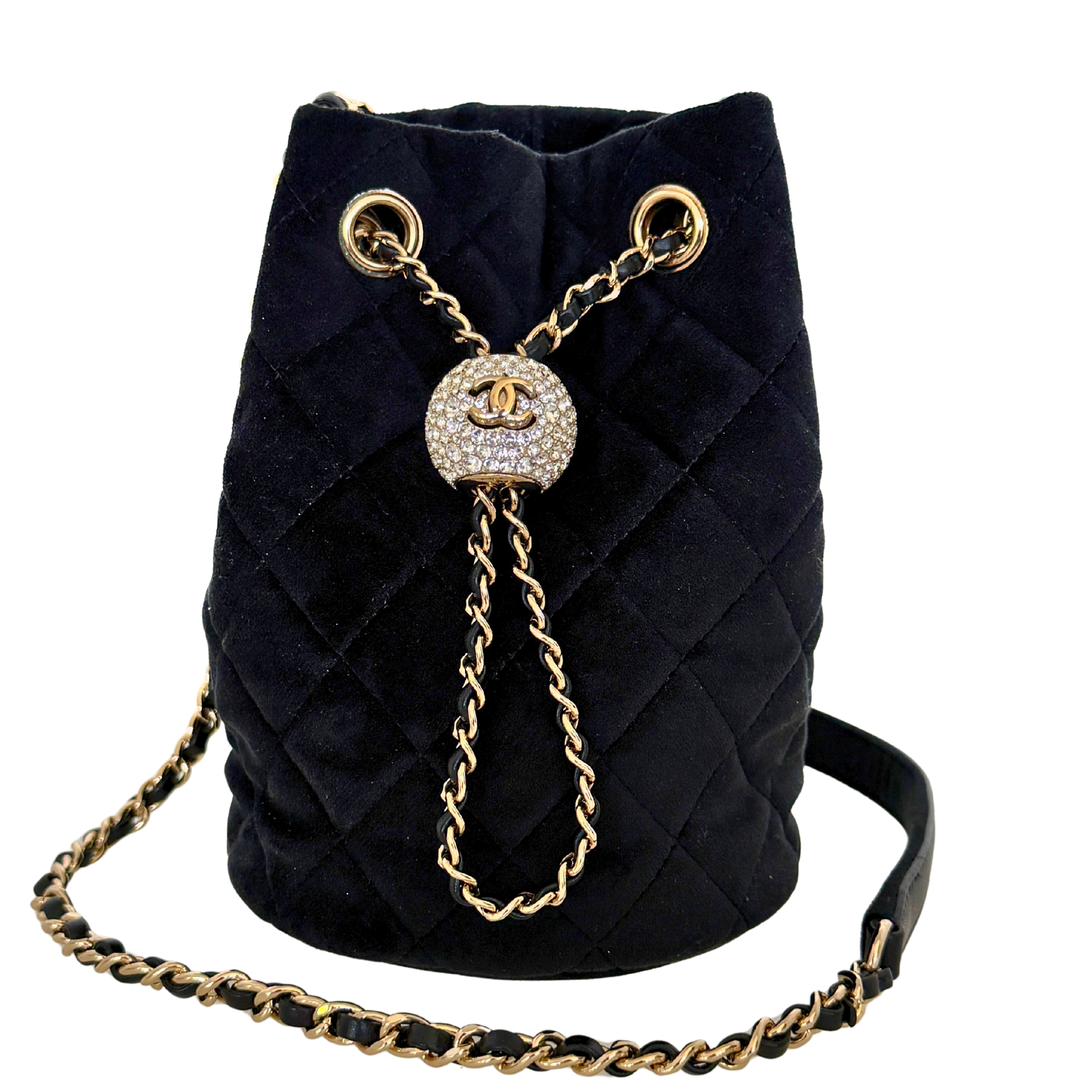 Chanel Velvet Pearl Crush Mini Drawstring Bags / neuwertig Chanel