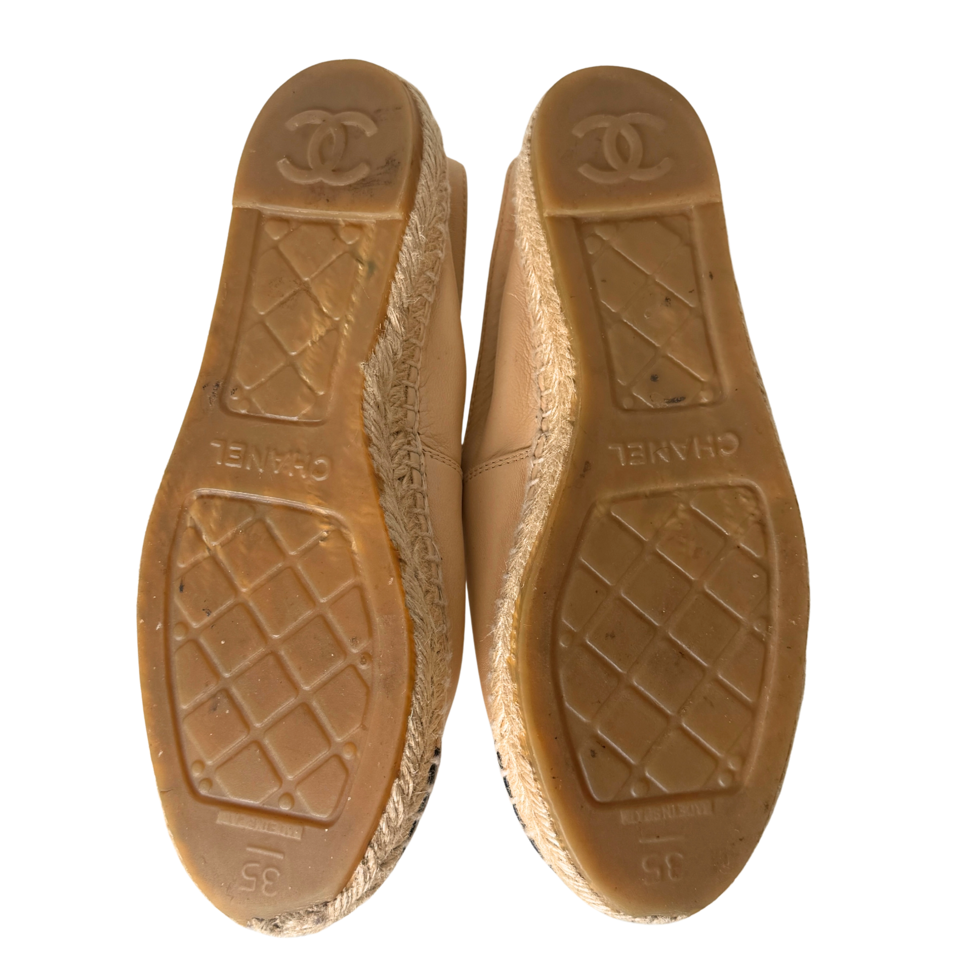 Chanel Espadrilles Größe 35 Beige / gut Chanel