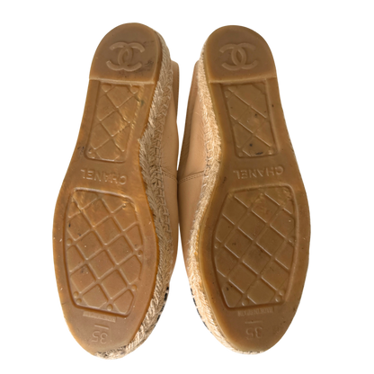 Chanel Espadrilles Größe 35 Beige / gut Chanel