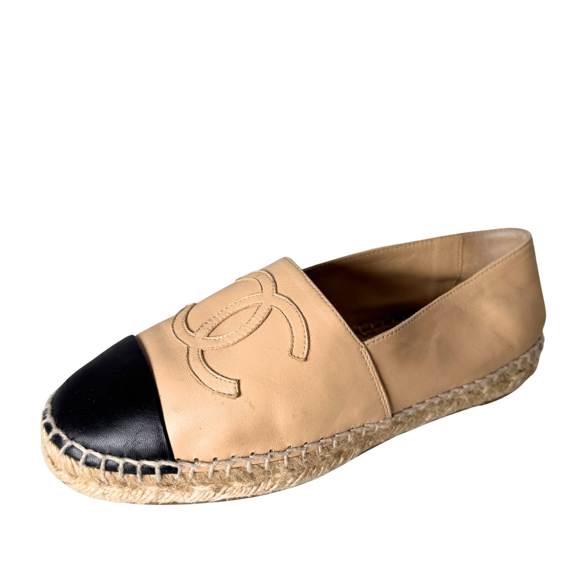 Chanel Espadrilles Größe 35 Beige / gut Chanel