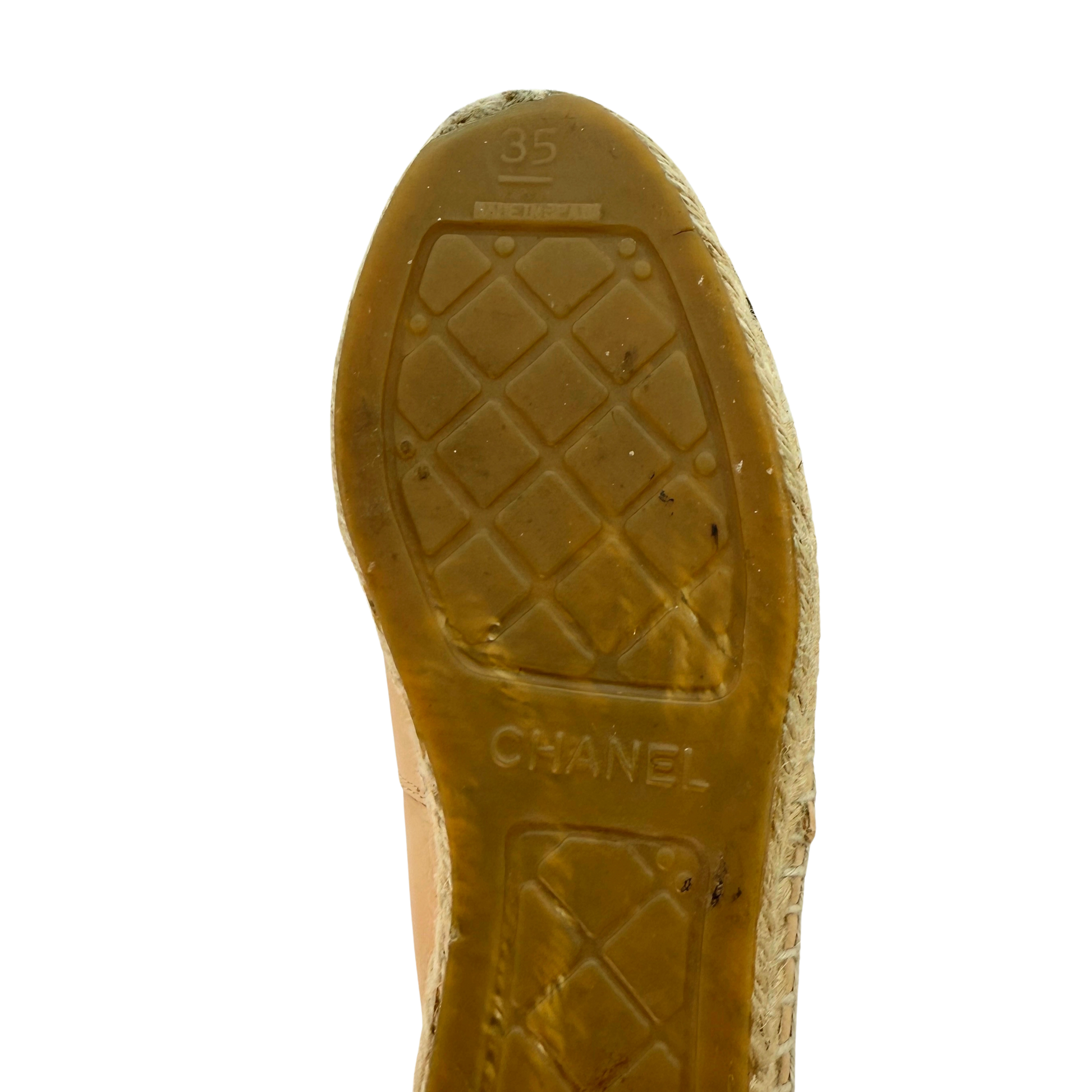 Chanel Espadrilles Größe 35 Beige / gut Chanel