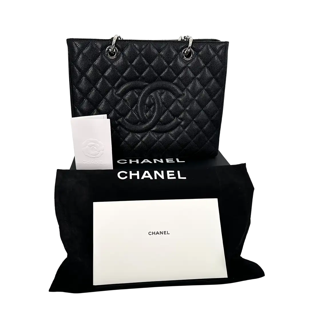 Chanel GST Grand Shopping Tote Kaviar Leder schwarz / sehr gut Chanel