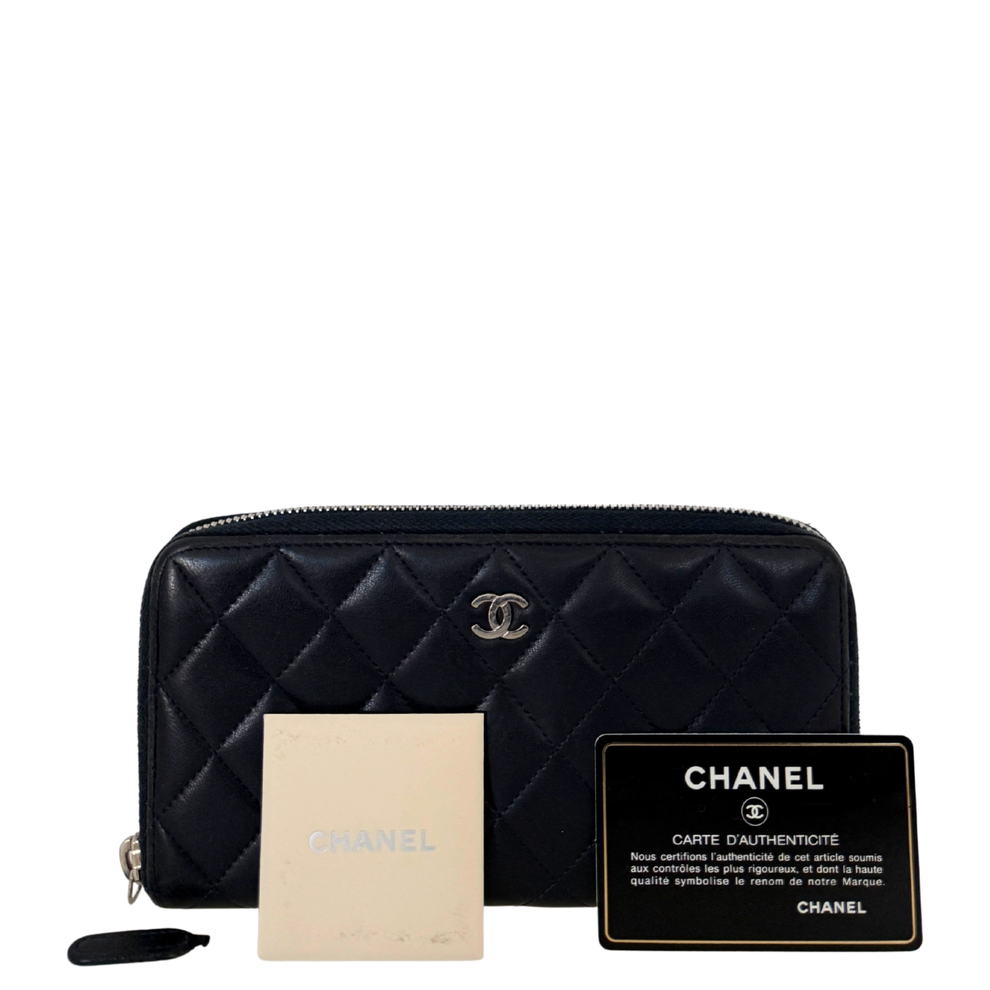 Chanel CC zip-around Geldbörse Dunkelblau / gut Louis Vuitton