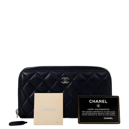 Chanel CC zip-around Geldbörse Dunkelblau / gut Louis Vuitton