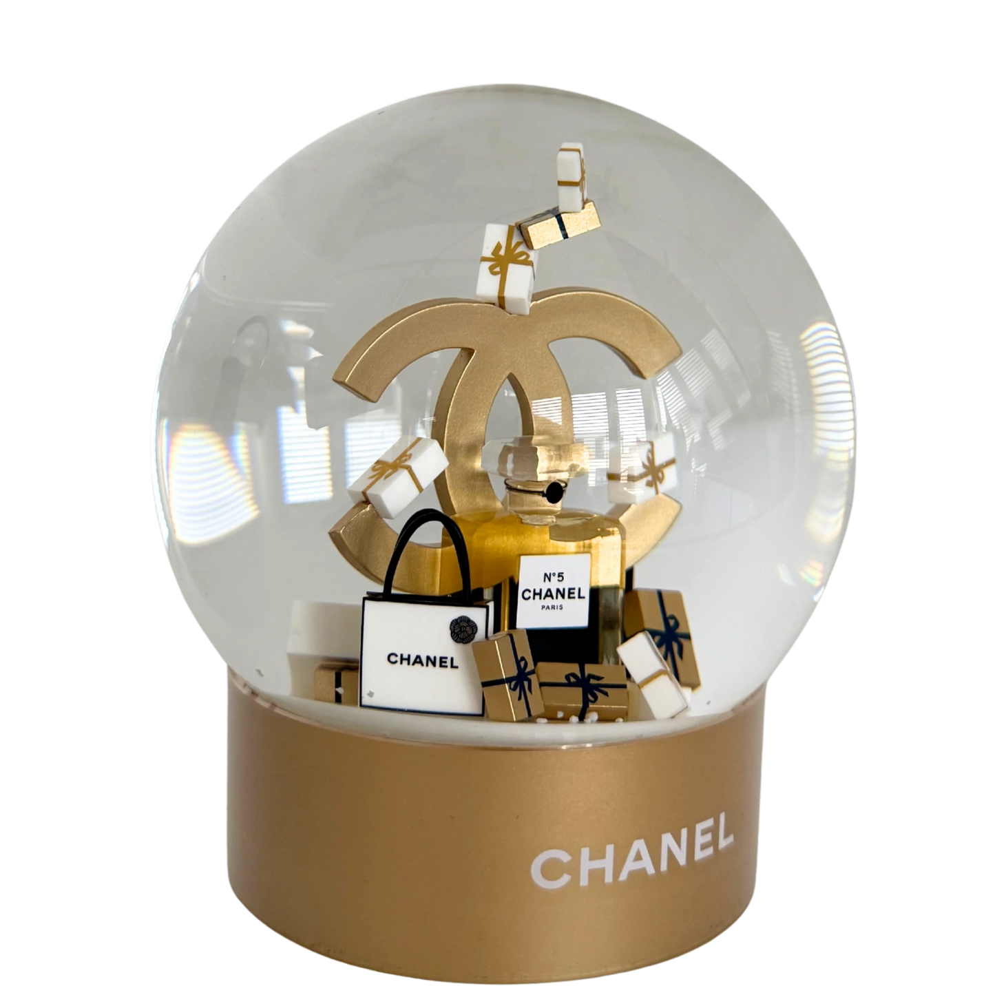Chanel Schneekugel 2023 Gold / neuwertig Chanel