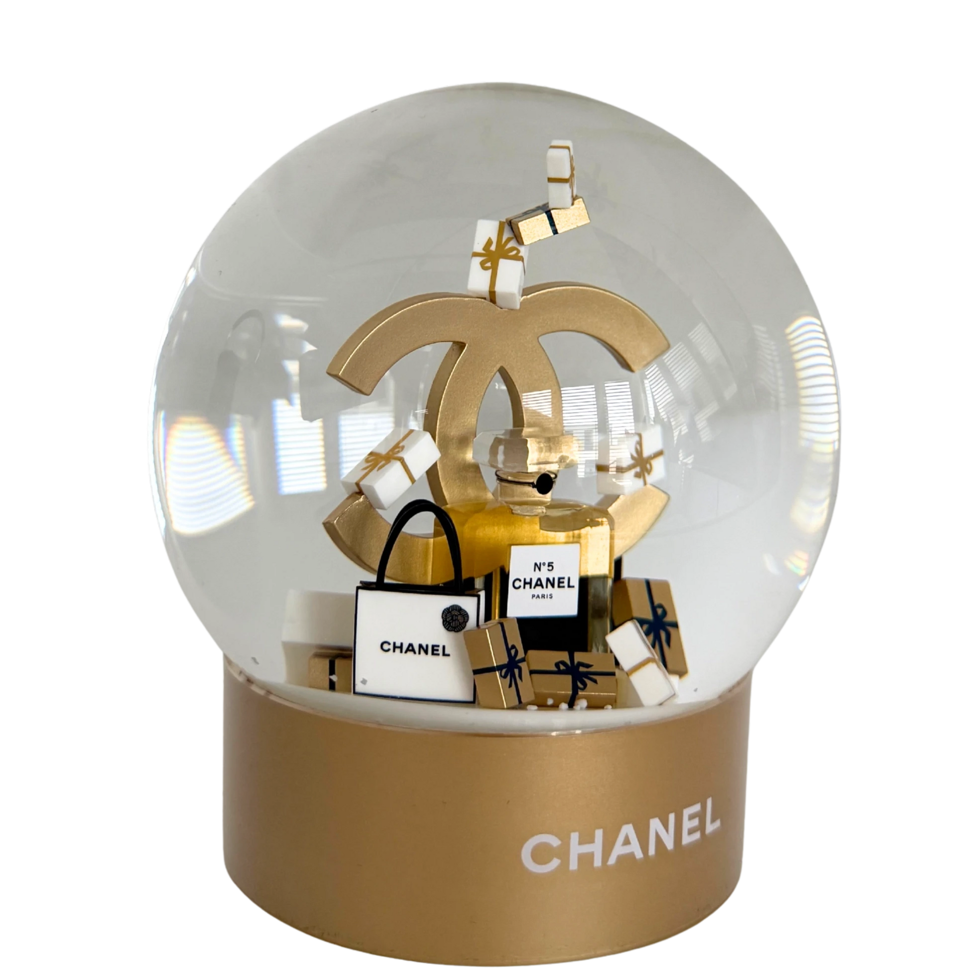 Chanel Schneekugel 2023 Gold / neuwertig Chanel