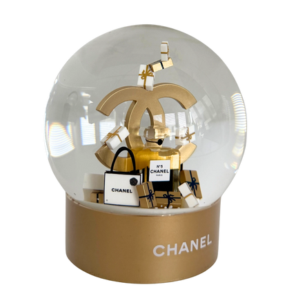 Chanel Schneekugel 2023 Gold / neuwertig Chanel