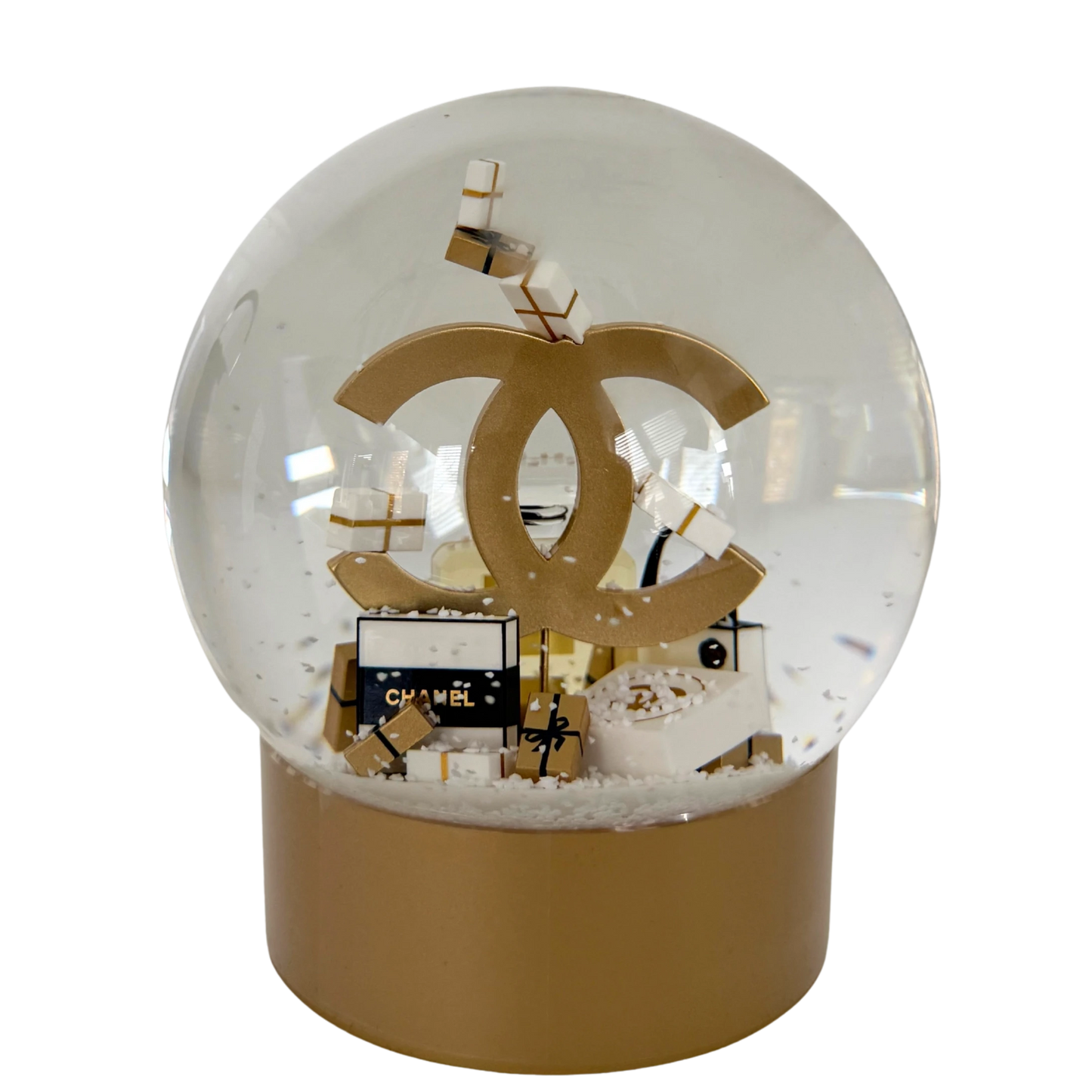 Chanel Schneekugel 2023 Gold / neuwertig Chanel