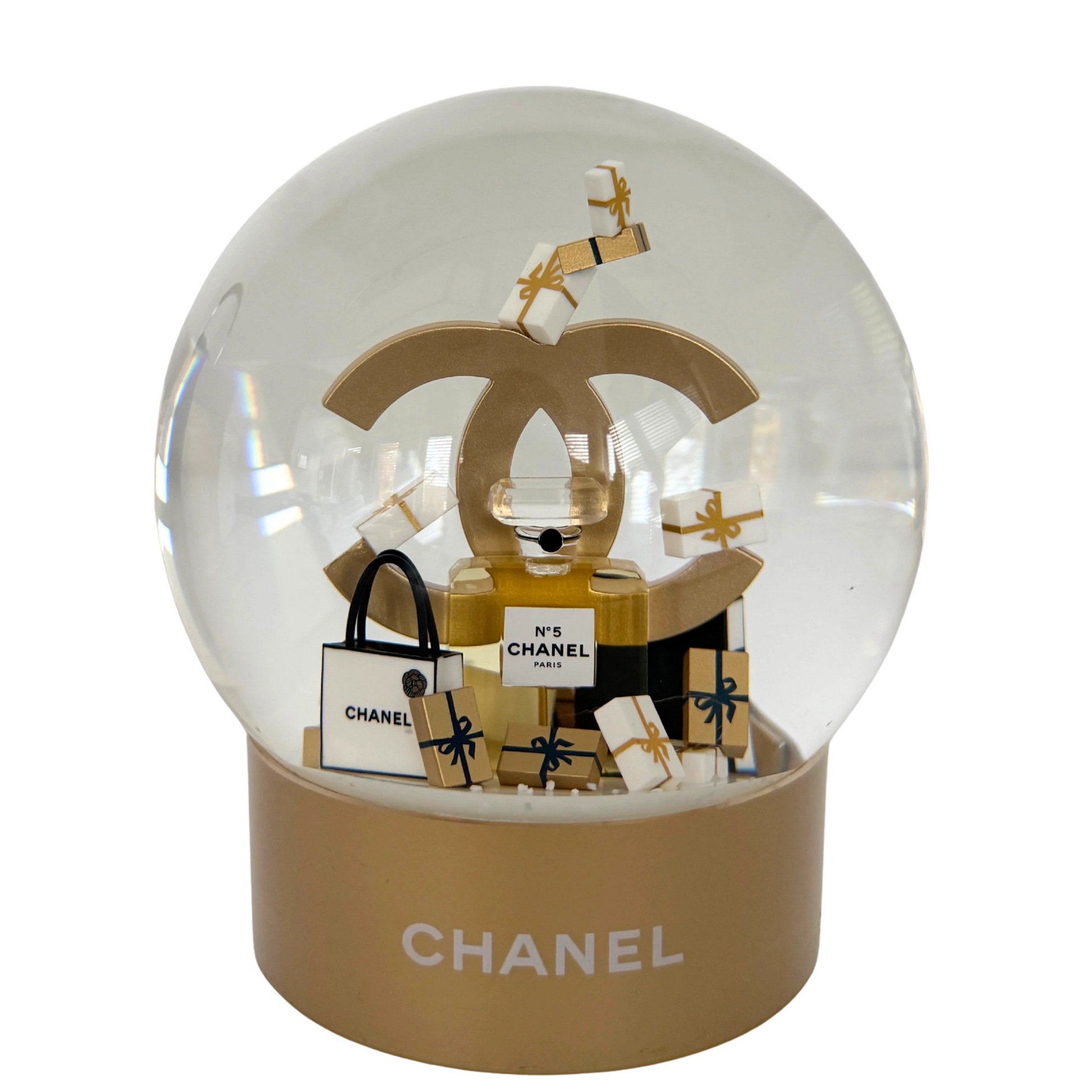 Chanel Schneekugel 2023 Gold / neuwertig Chanel