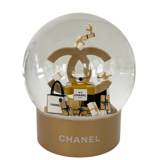 Chanel Schneekugel 2023 Gold / neuwertig Chanel