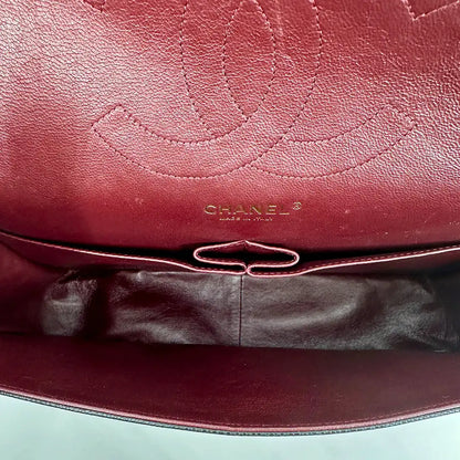 Chanel Timeless Jumbo Double Flap Bag 2011 schwarz Kaviarleder Fullset / sehr gut Chanel
