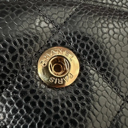 Chanel Timeless Jumbo Double Flap Bag 2011 schwarz Kaviarleder Fullset / sehr gut Chanel