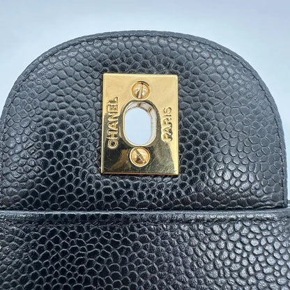 Chanel Timeless Jumbo Double Flap Bag 2011 schwarz Kaviarleder Fullset / sehr gut Chanel
