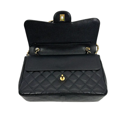 Chanel Timeless Jumbo Double Flap Bag 2011 schwarz Kaviarleder Fullset / sehr gut Chanel