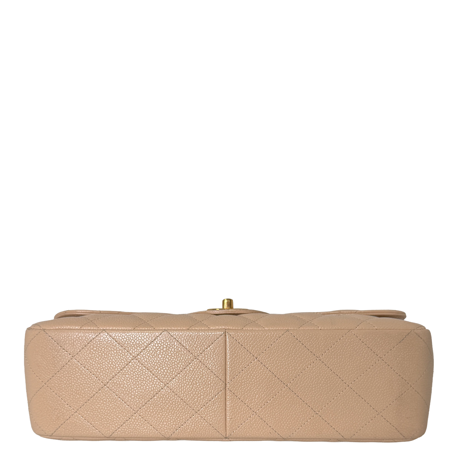 Chanel Timeless Jumbo Single Flap Bag 2010 beige Kaviarleder / gut Chanel