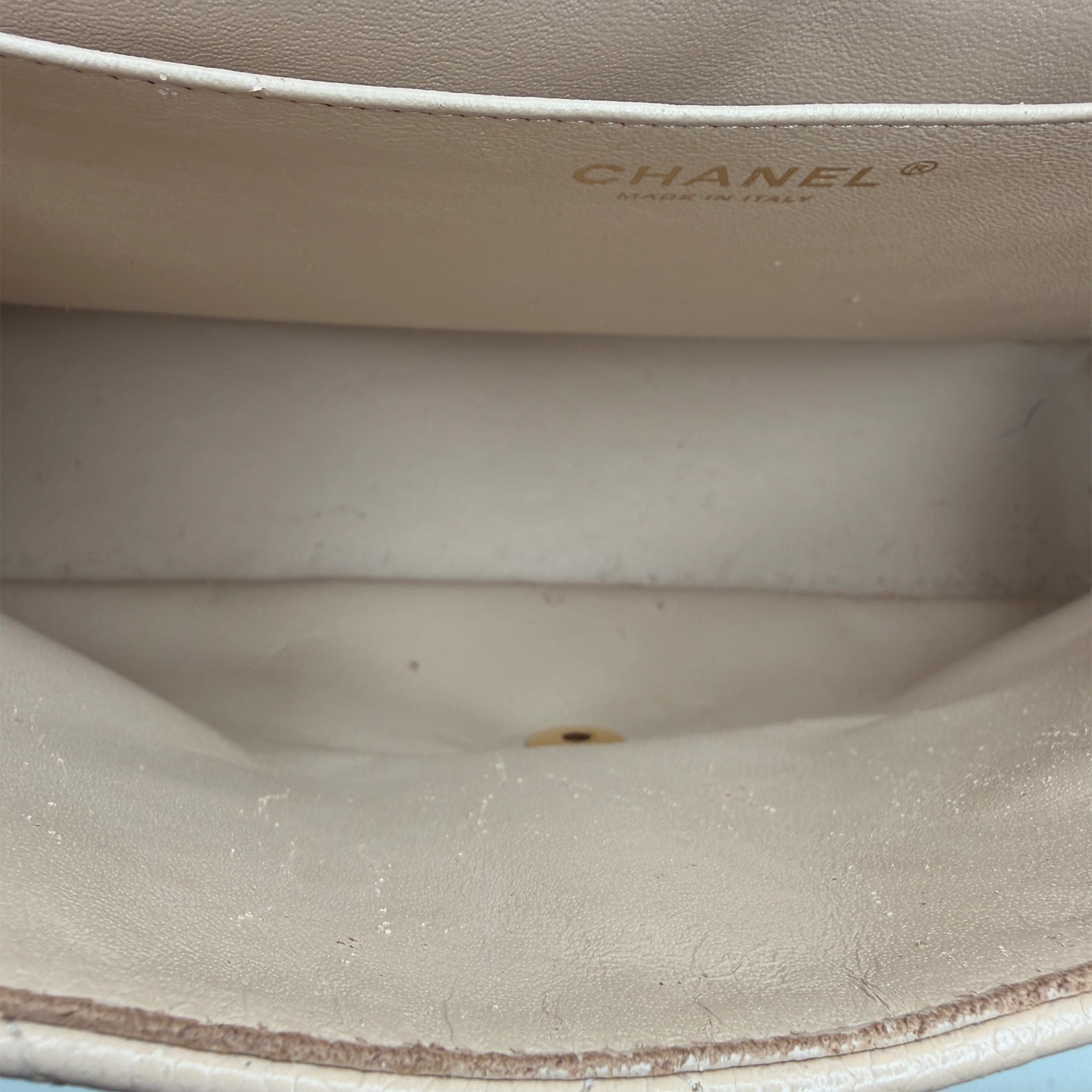 Chanel Timeless Jumbo Single Flap Bag 2010 beige Kaviarleder / gut Chanel
