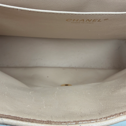 Chanel Timeless Jumbo Single Flap Bag 2010 beige Kaviarleder / gut Chanel