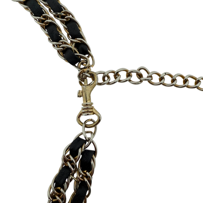 Chanel Kettengürtel mit Interlocking CC Charms Schwarz Gold / sehr gut Chanel