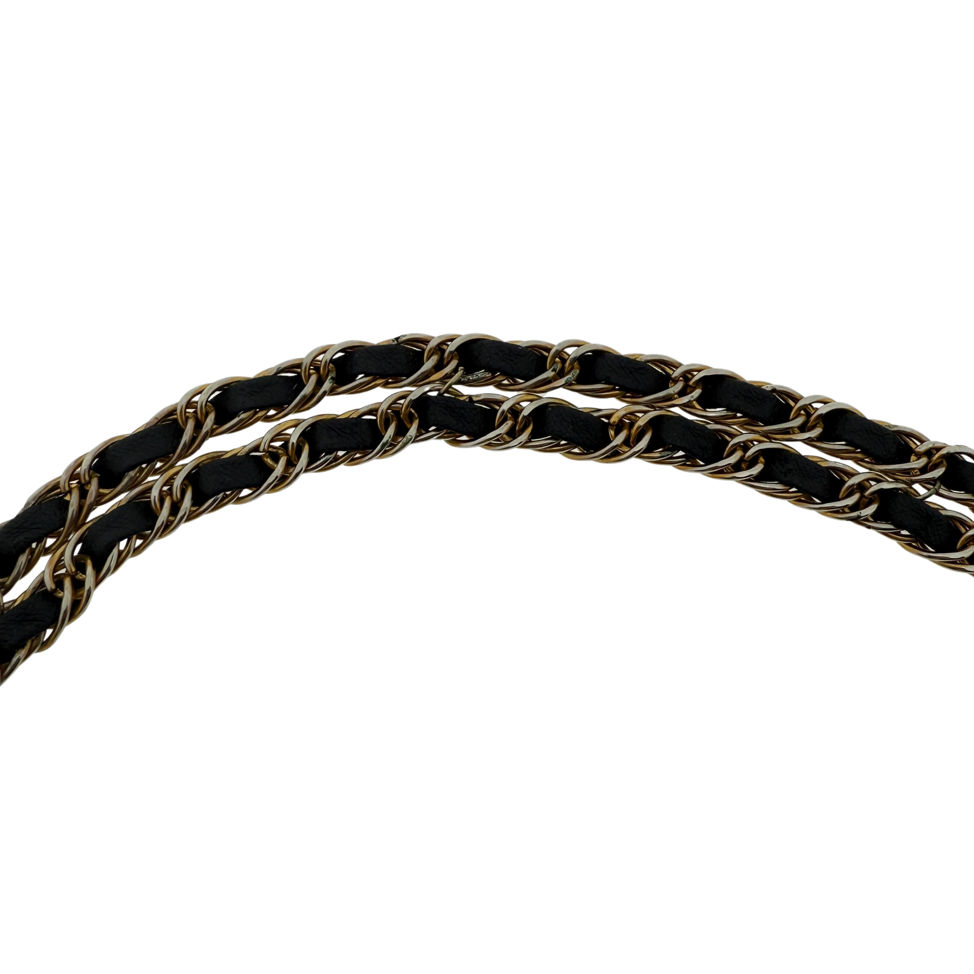 Chanel Kettengürtel mit Interlocking CC Charms Schwarz Gold / sehr gut Chanel