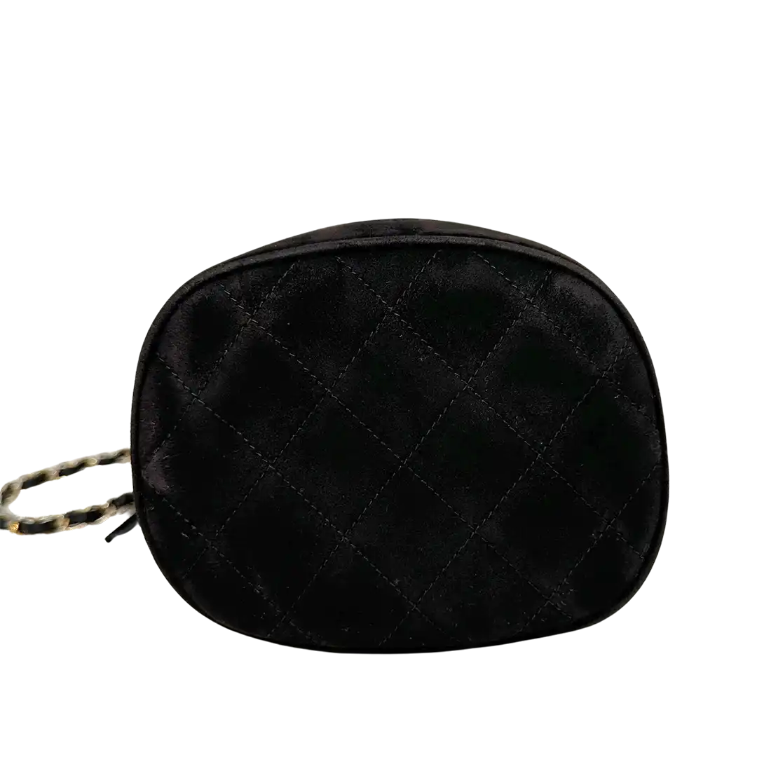 Chanel Vintage Mini Bucket schwarz Wildleder / gut Chanel