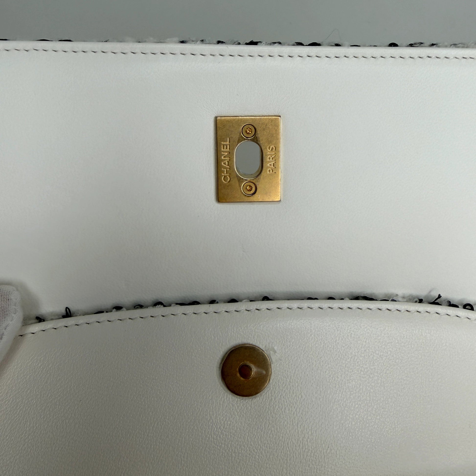 Chanel Mini Tweed Top Handle Double Flap Bag Fullset / neuwertig Chanel